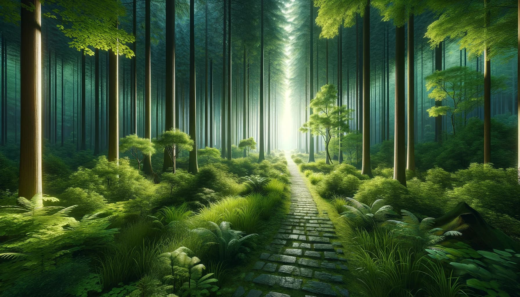 Un chemin dans une forósse