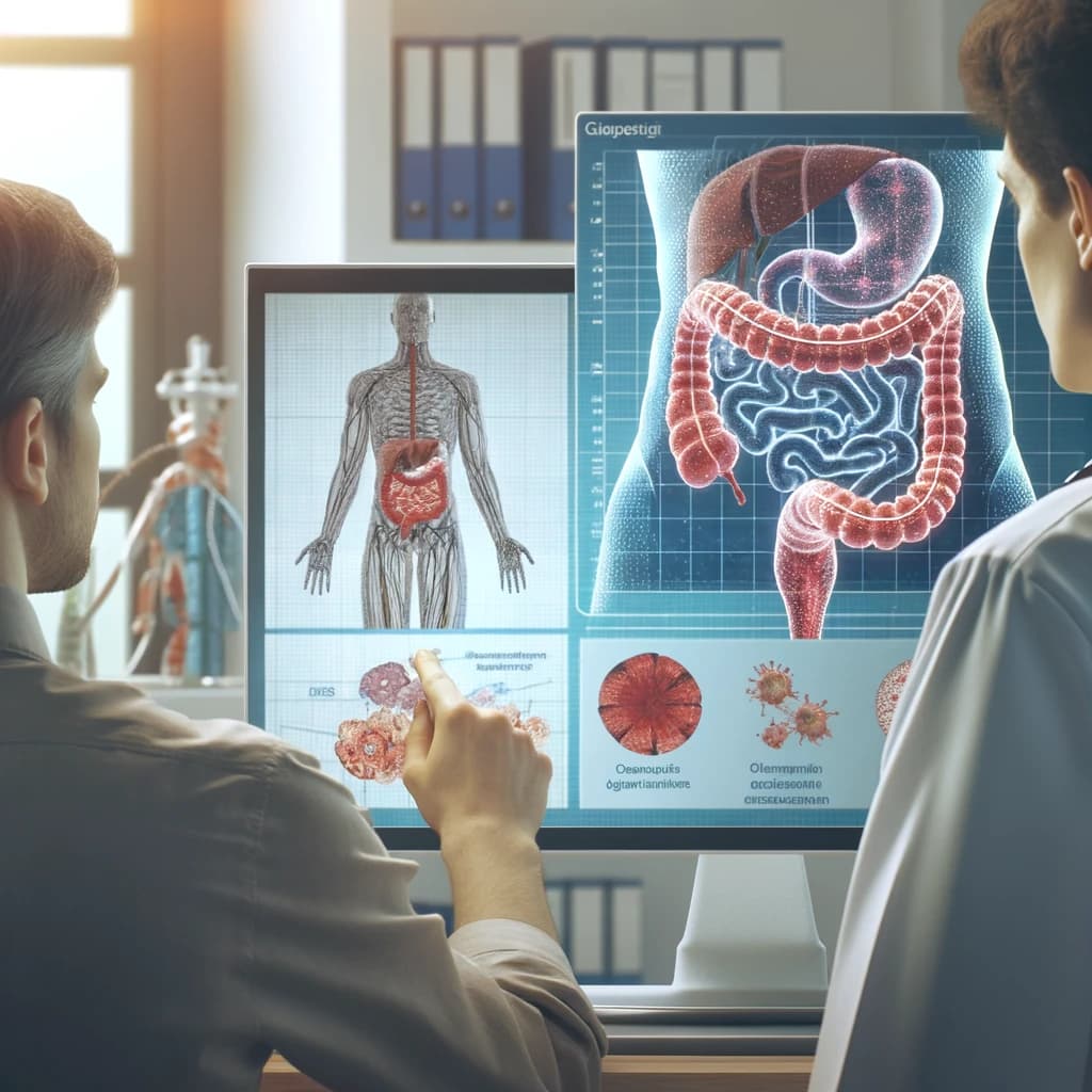 une scénario de réunion avec un patient avec des maladies digestives chroniques